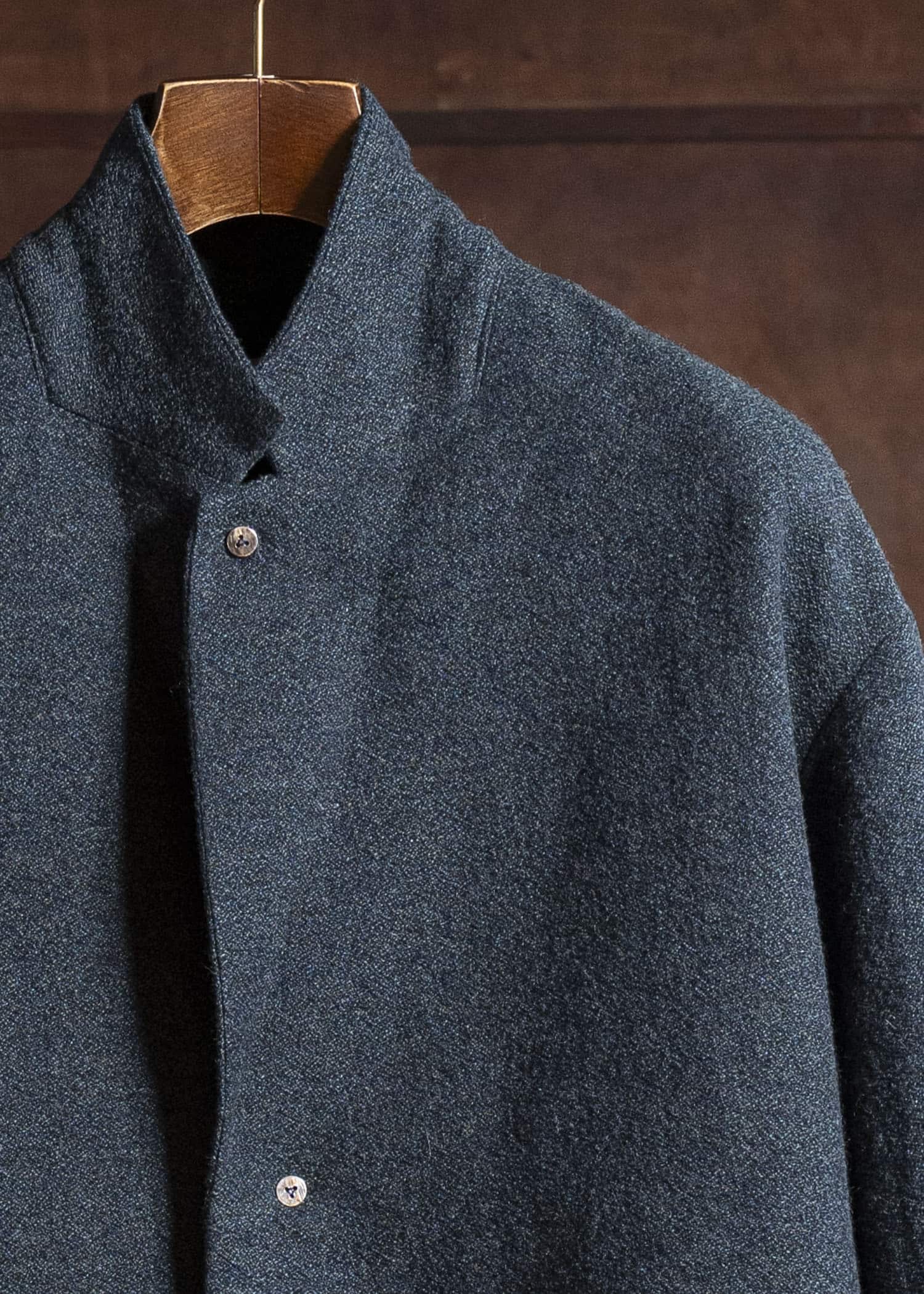 amachi. Elavation Jacket - AD[ Silver button ] AY17J-2095-AD Dark Blue Green