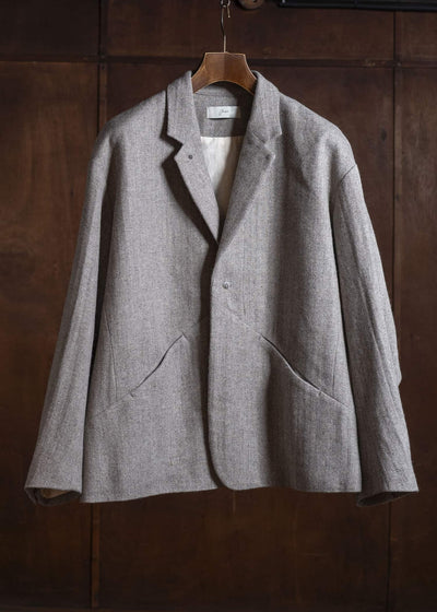 amachi. Elavation Jacket - HT[ Silver button ] AY17J-2095-HT Natural Brown