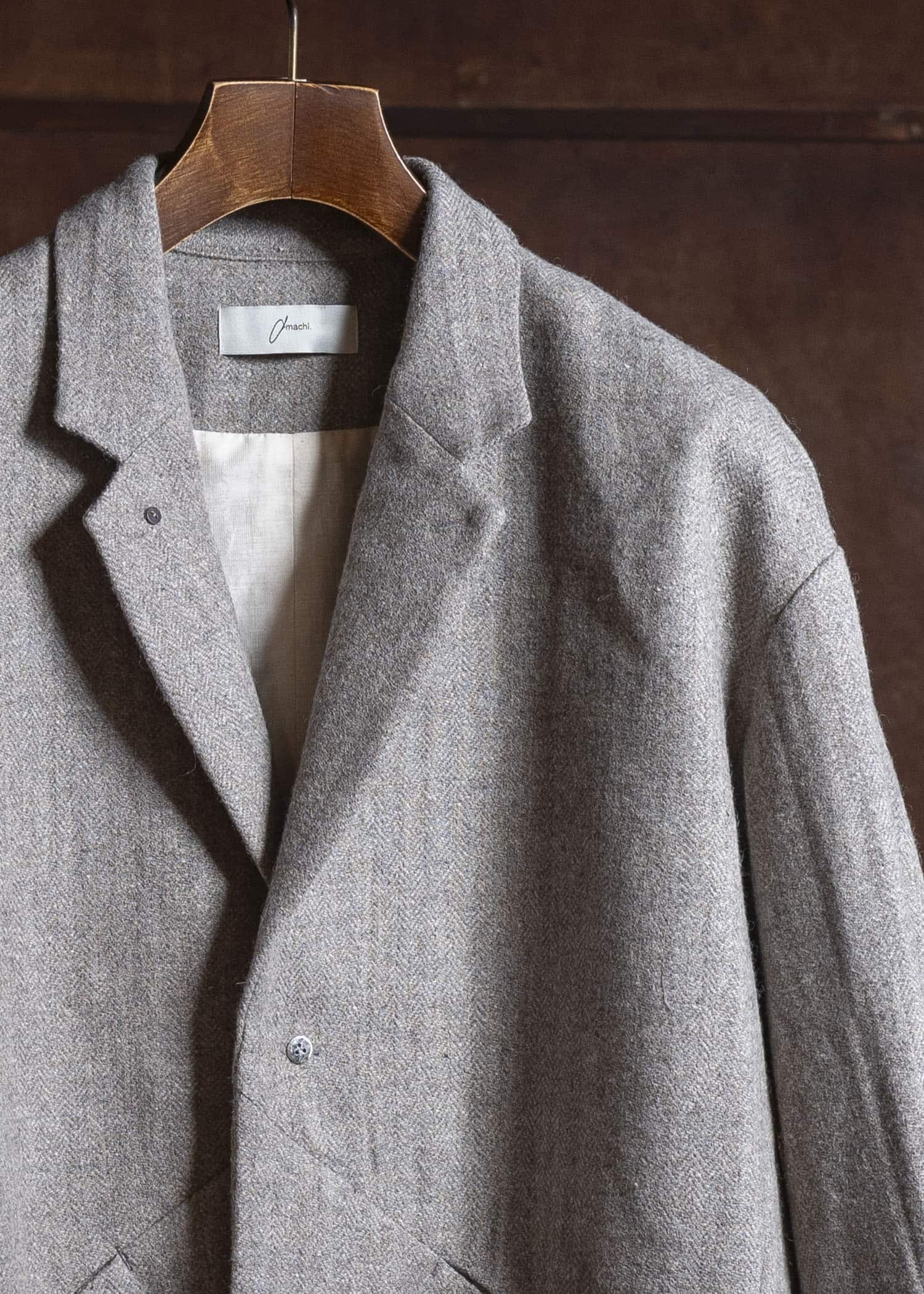 amachi. Elavation Jacket - HT[ Silver button ] AY17J-2095-HT Natural Brown