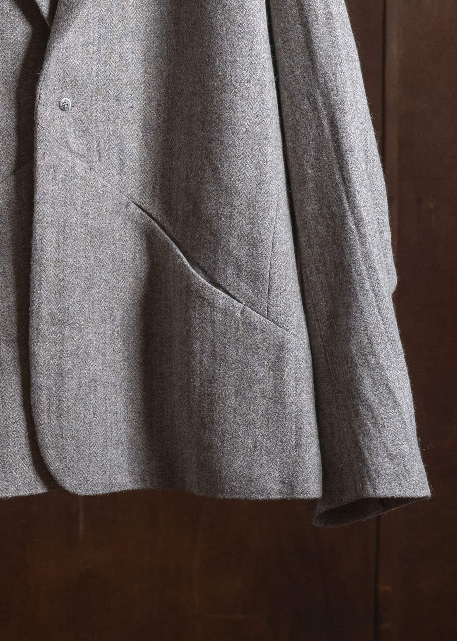 amachi. Elavation Jacket - HT[ Silver button ] AY17J-2095-HT Natural Brown