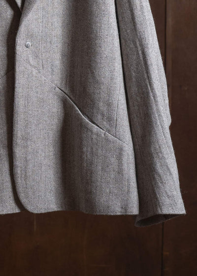 amachi. Elavation Jacket - HT[ Silver button ] AY17J-2095-HT Natural Brown