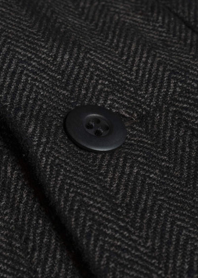 Jurgen Lehl J0164FJM521-95 ウールリネンシワ加工ブルゾン 黒茶