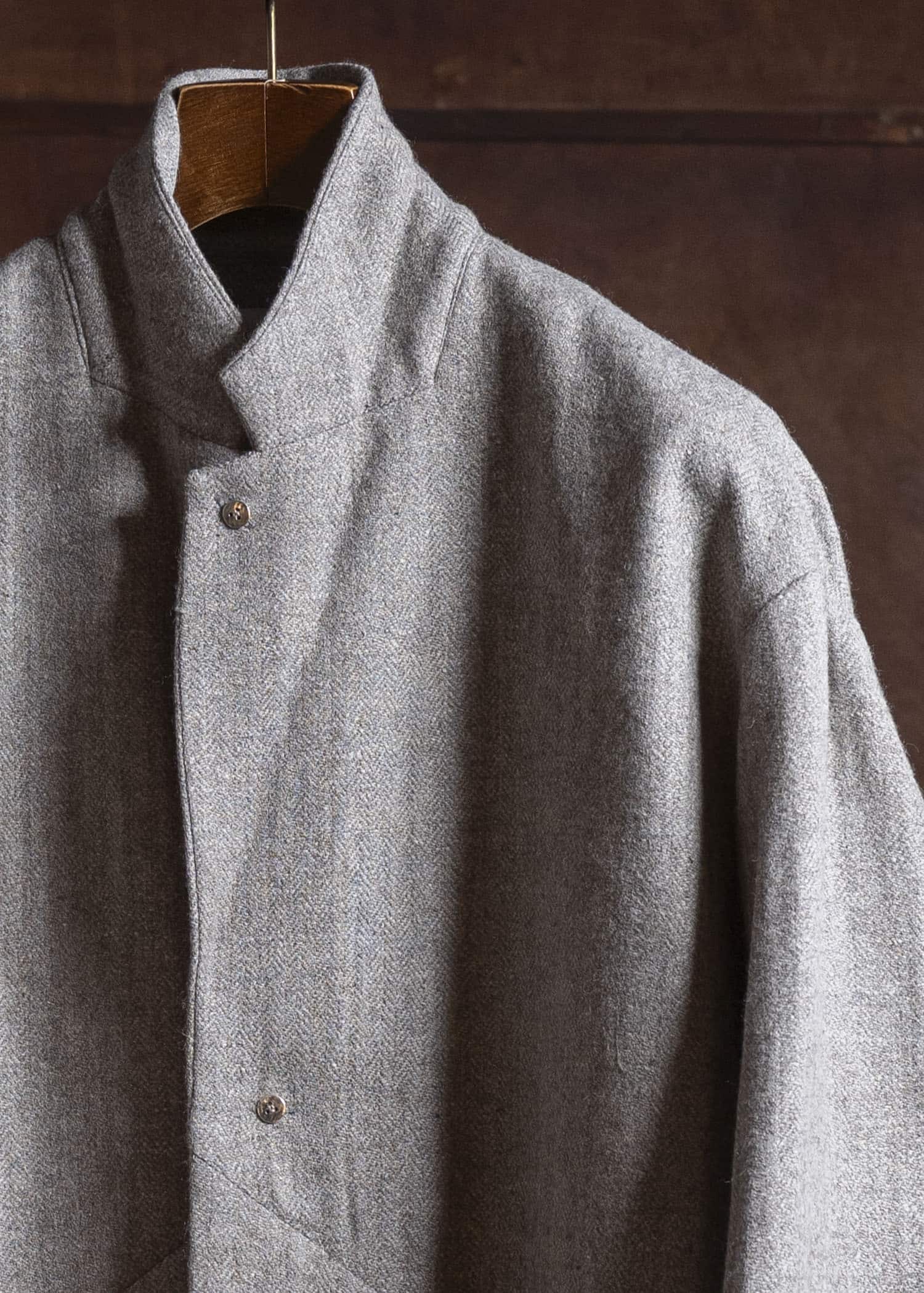 amachi. Elavation Jacket - HT[ Silver button ] AY17J-2095-HT Natural Brown