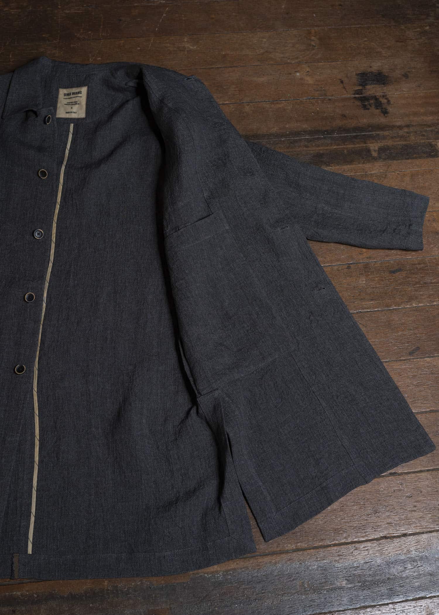 UMA WANG S6/M/UM8501 CASPAR COAT uw890 - dark grey