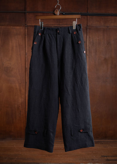 Peng Tai PTS24M07-1 HEM-ADJUSTABLE TROUSERS BLACK INK