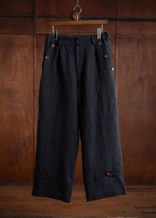 Peng Tai PTS24M07-1 HEM-ADJUSTABLE TROUSERS BLACK INK