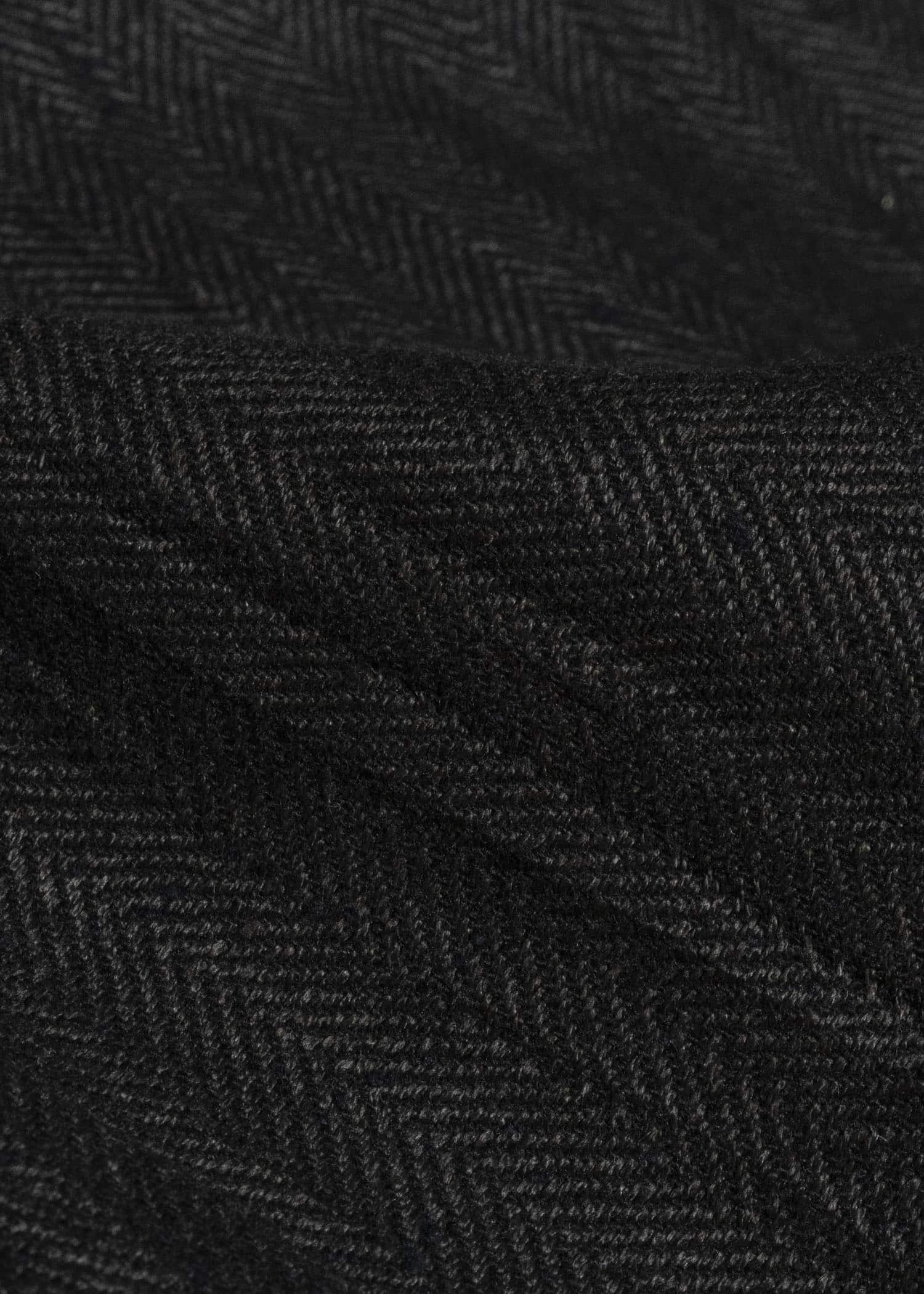 Jurgen Lehl J0164FPM522-95 ウールリネンシワ加工パンツ 黒茶