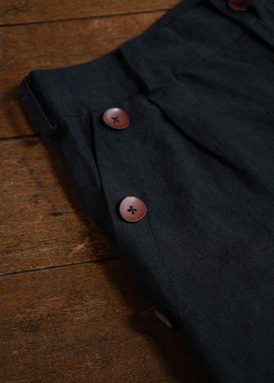 Peng Tai PTS24M07-1 HEM-ADJUSTABLE TROUSERS BLACK INK