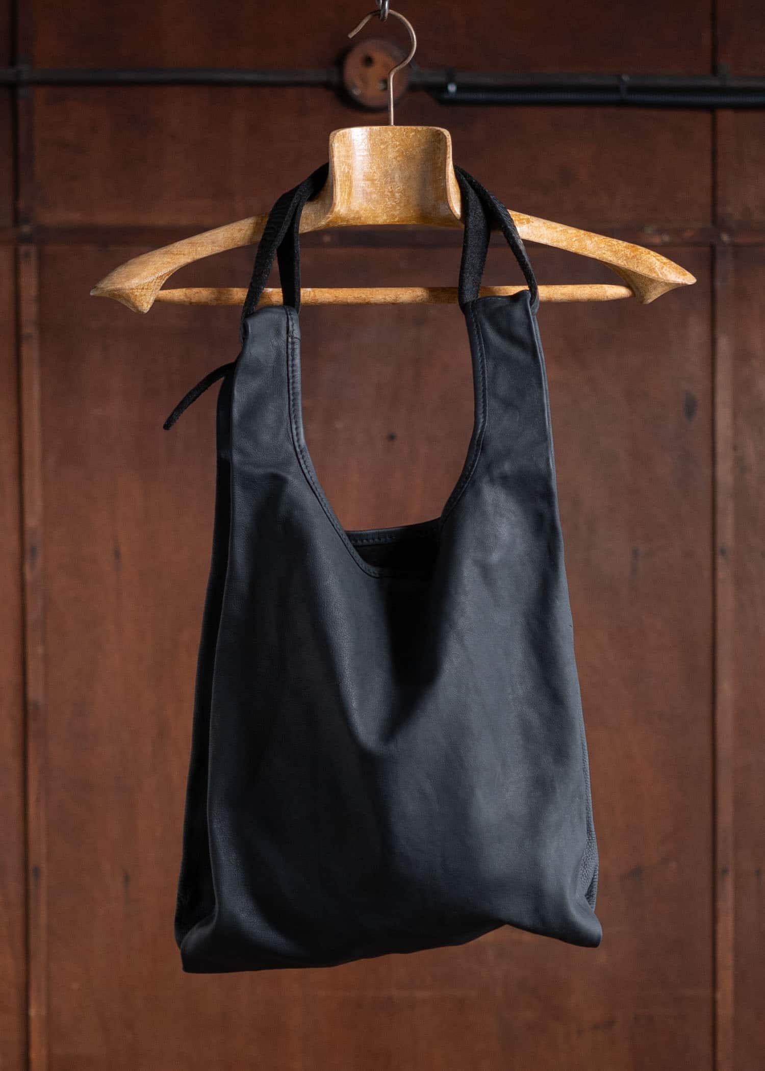 GUIDI CA01 MEDIUM LEATHER SHOPPER BLKT Calf