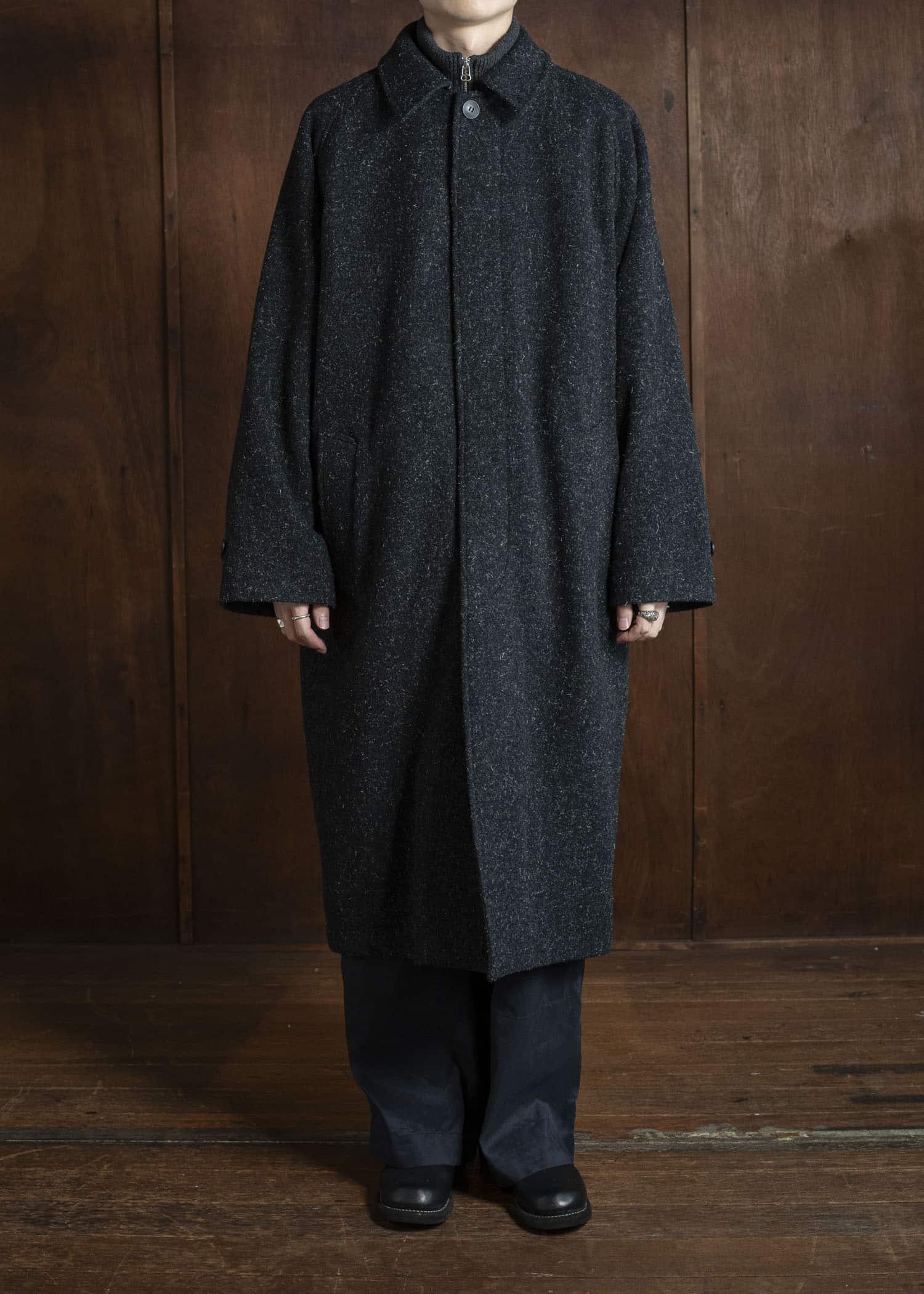 YOKO SAKAMOTO Bal Collar Coat YS-25AW-03 BLACK