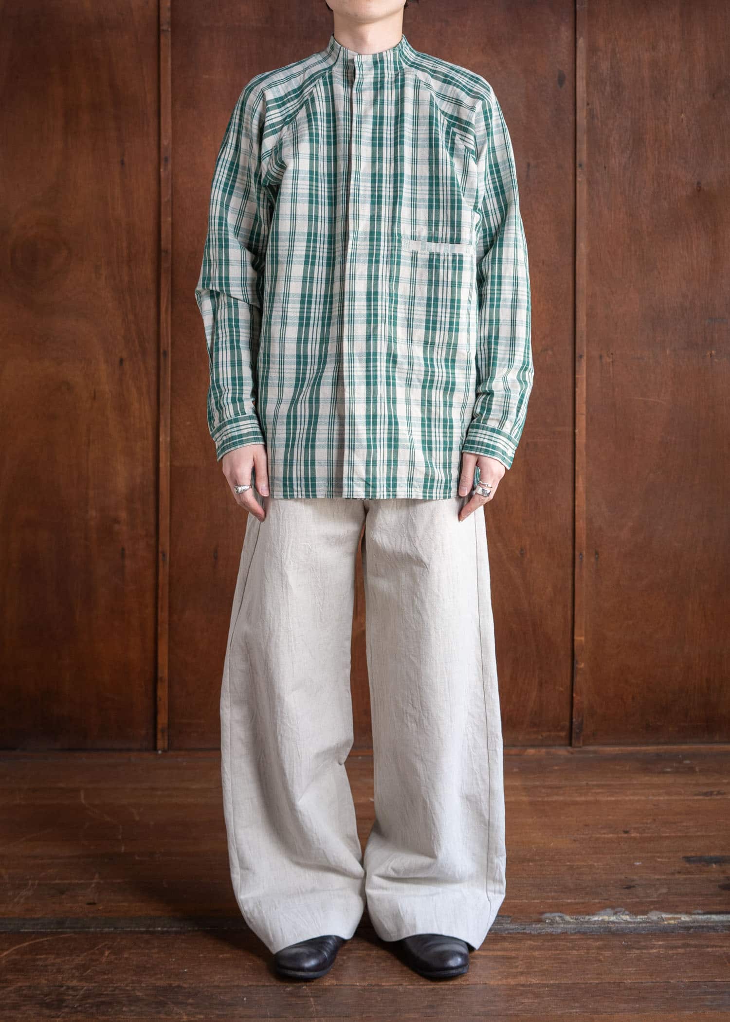 unkruid Wide Leg Trousers Natural farmers cloth