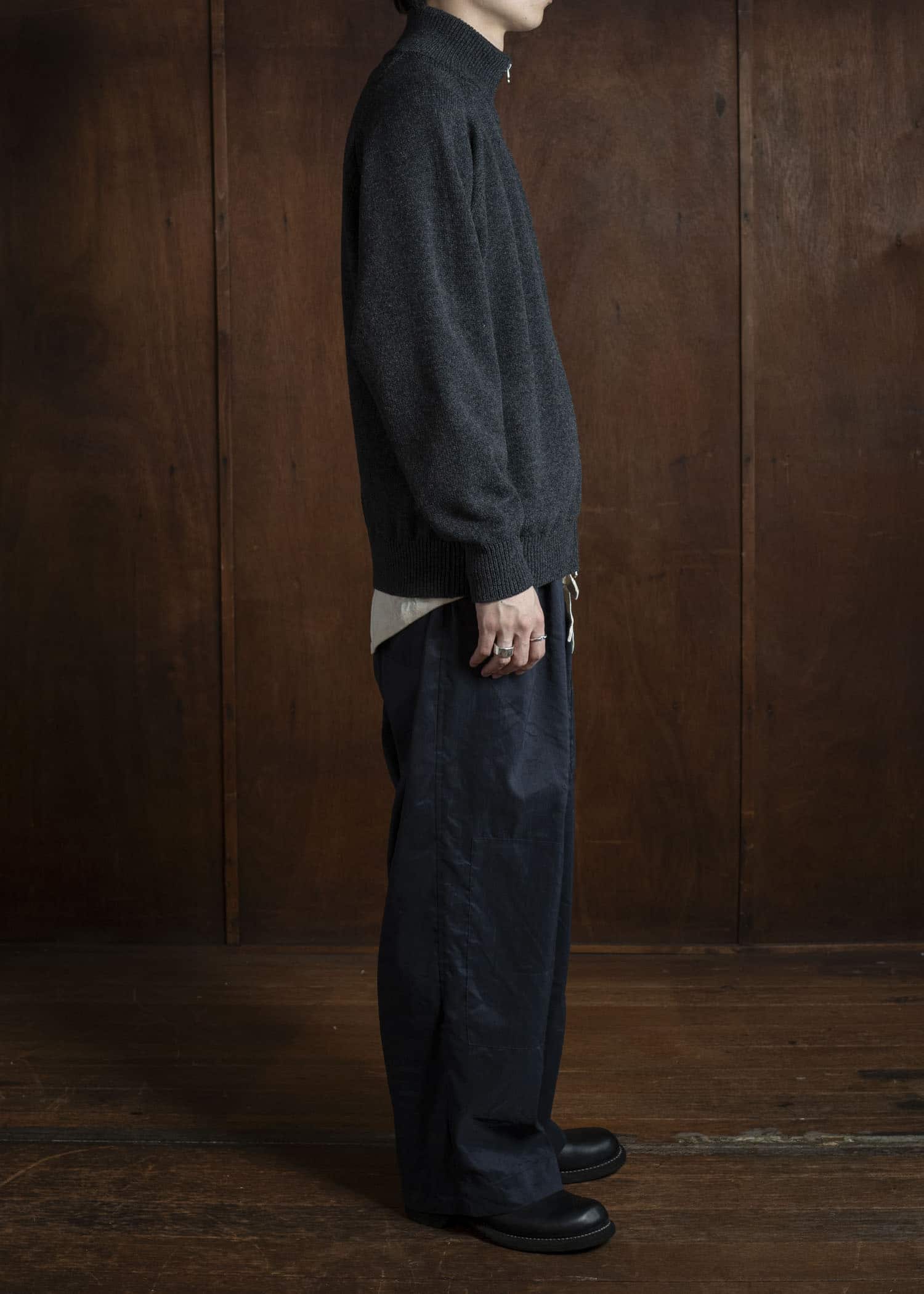 YOKO SAKAMOTO Drivers Knit YS-25AW-92 CHACOAL GRAY