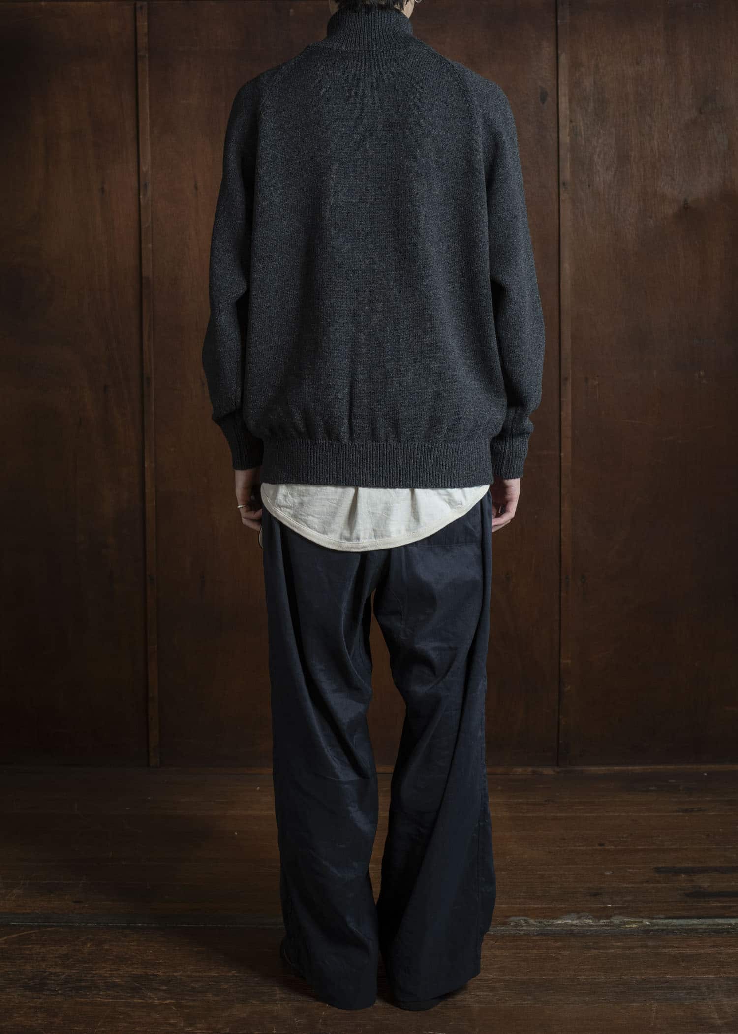 YOKO SAKAMOTO Drivers Knit YS-25AW-92 CHACOAL GRAY