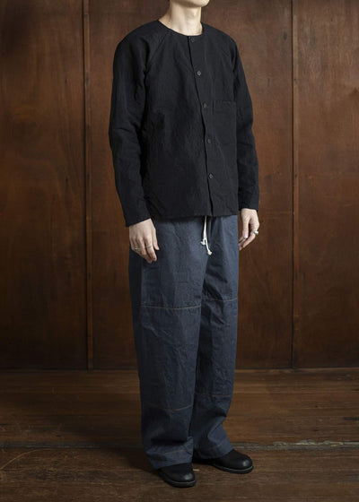 unkruid Writers Shirt black french suiting cloth