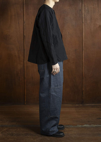 unkruid Writers Shirt black french suiting cloth