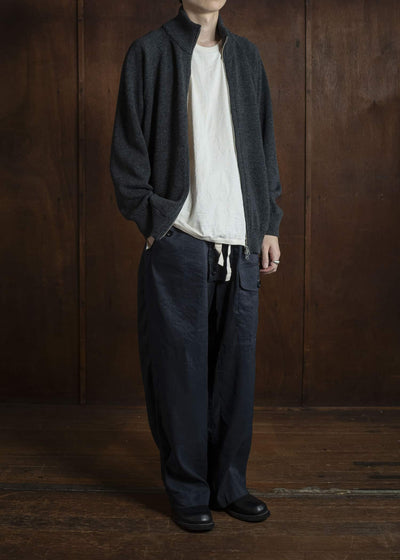 YOKO SAKAMOTO Drivers Knit YS-25AW-92 CHACOAL GRAY