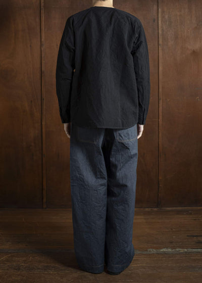 unkruid Writers Shirt black french suiting cloth