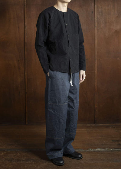 unkruid Writers Shirt black french suiting cloth