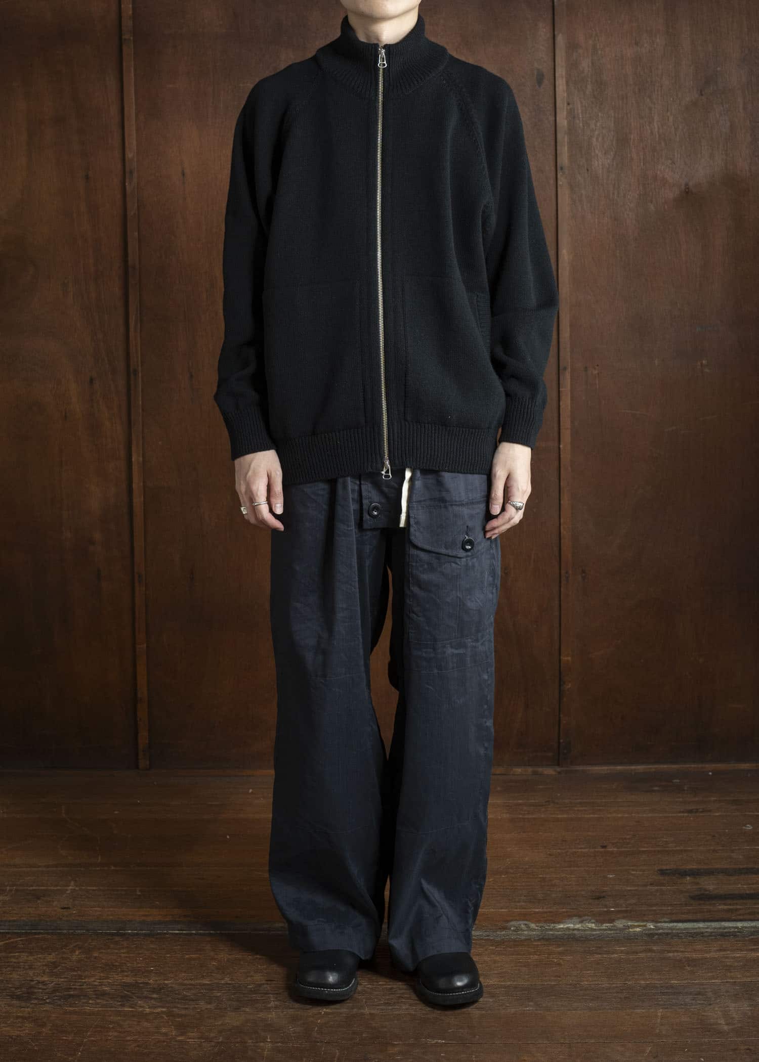 YOKO SAKAMOTO Drivers Knit YS-25AW-92 BLACK