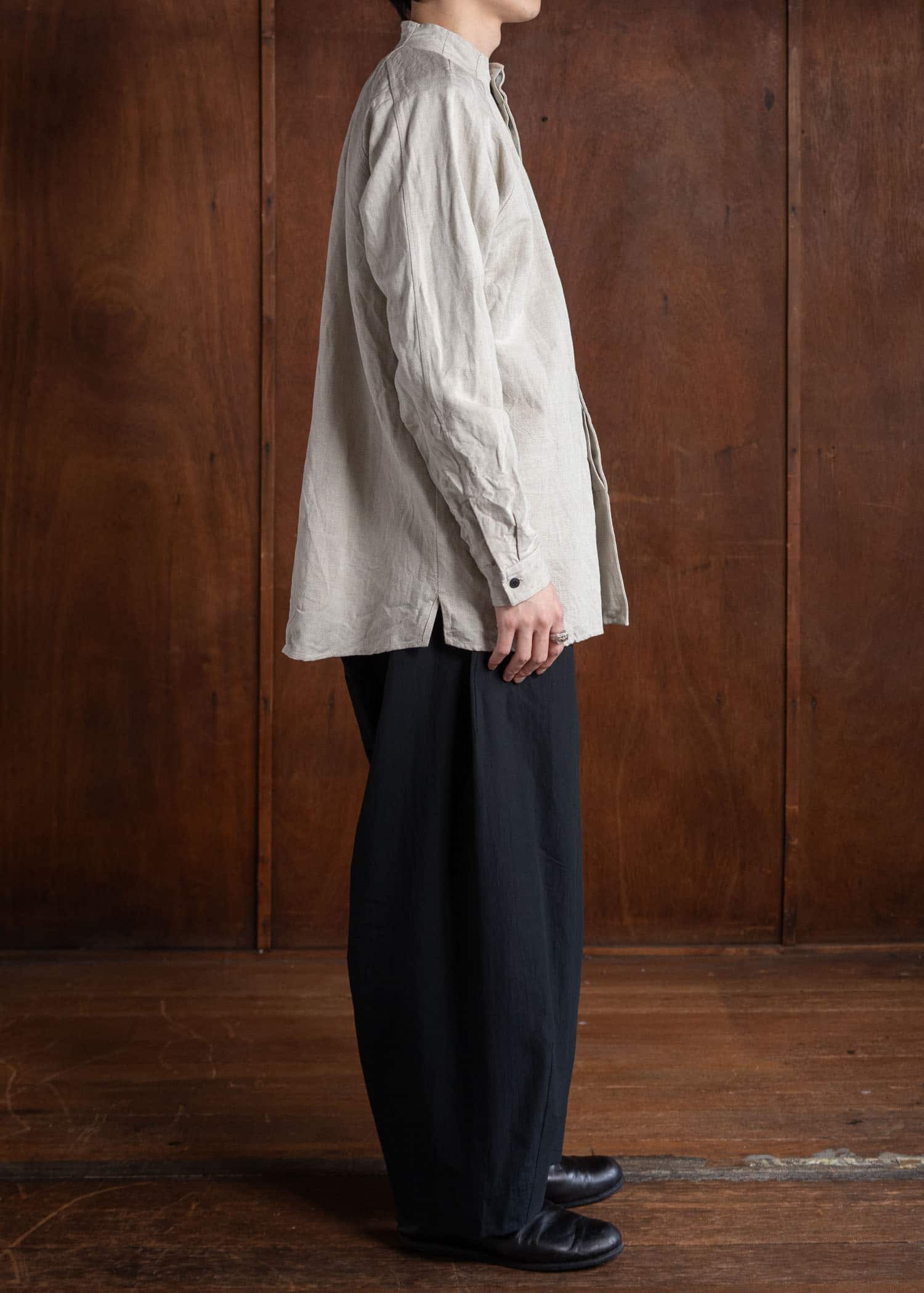 unkruid Cloudy Shaped Trousers Black ultra-dense typewriter