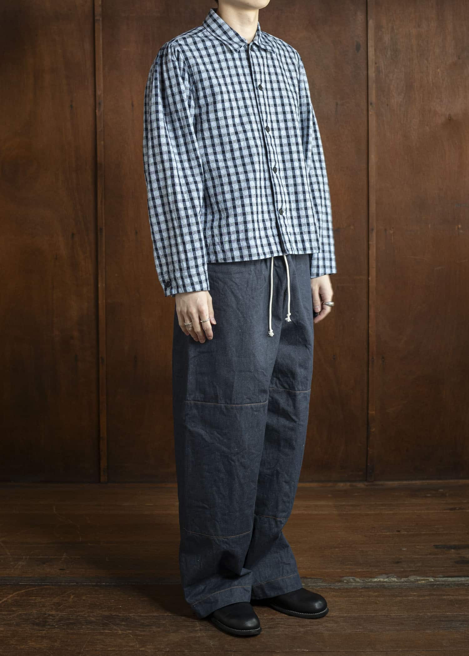 unkruid Gardening Trousers steel blue recycled organic selvedge denim