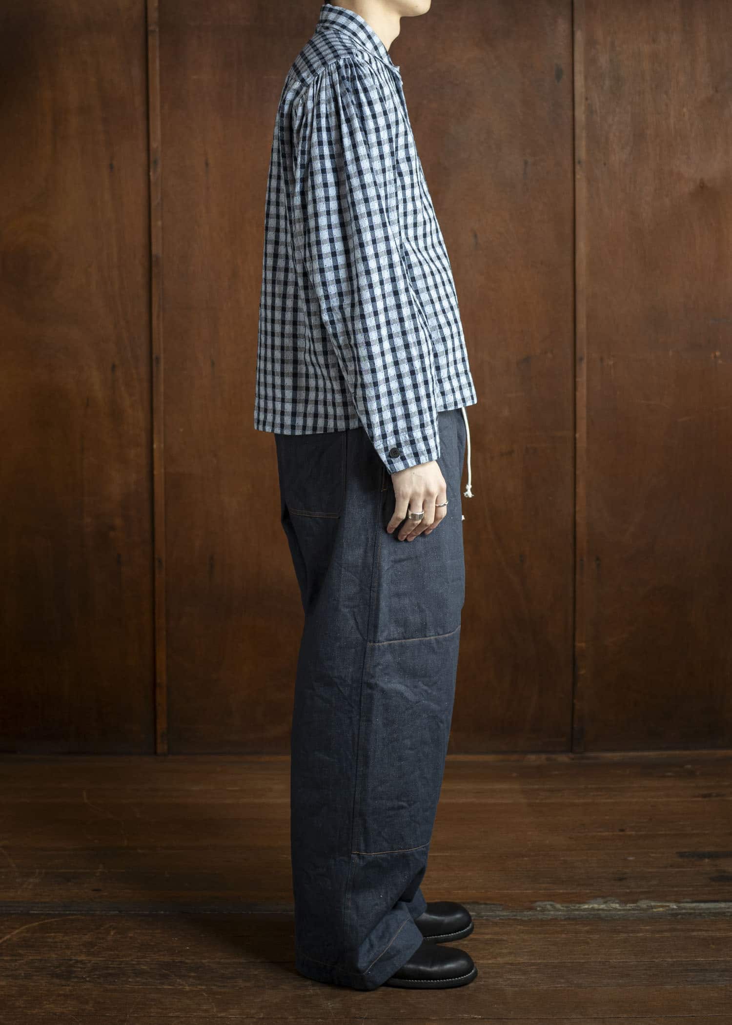 unkruid Gardening Trousers steel blue recycled organic selvedge denim