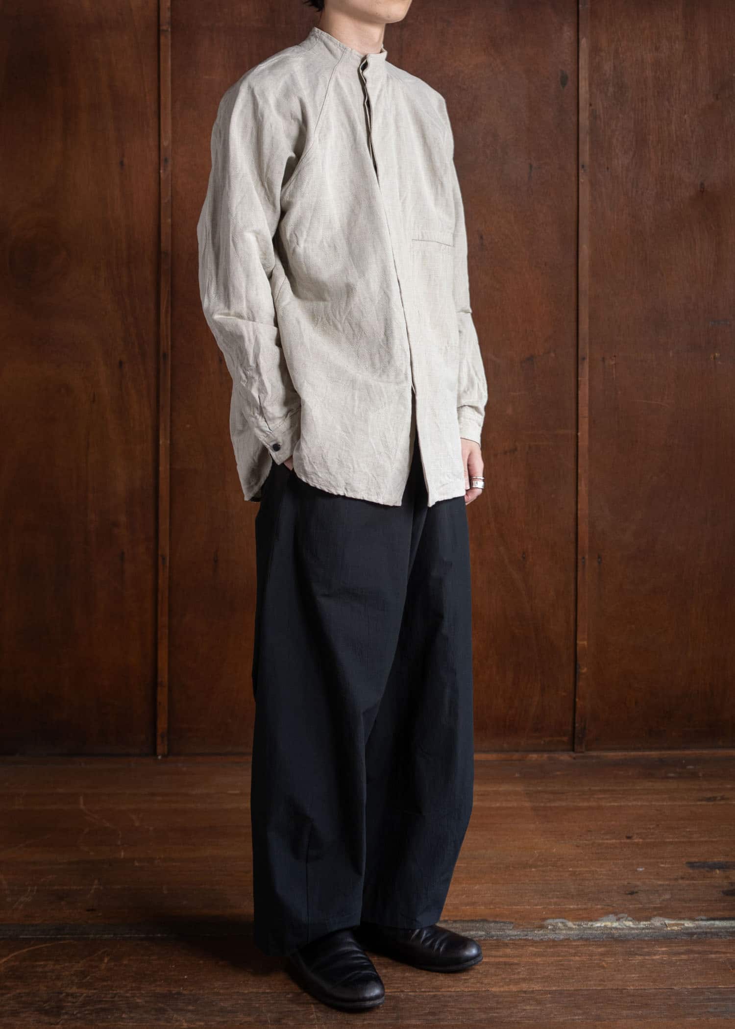 unkruid Cloudy Shaped Trousers Black ultra-dense typewriter