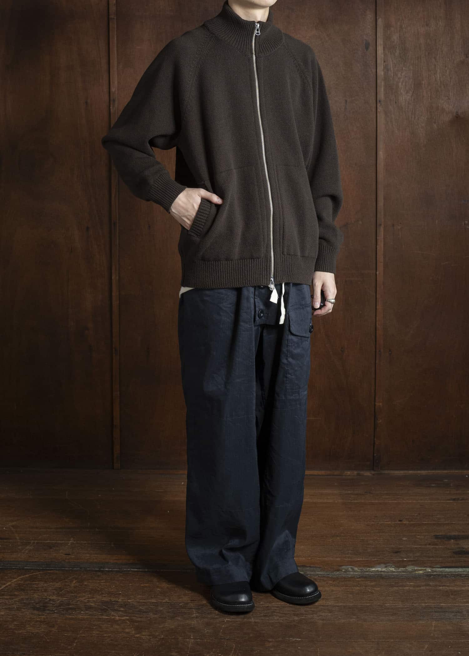 YOKO SAKAMOTO Drivers Knit YS-25AW-92 BROWN