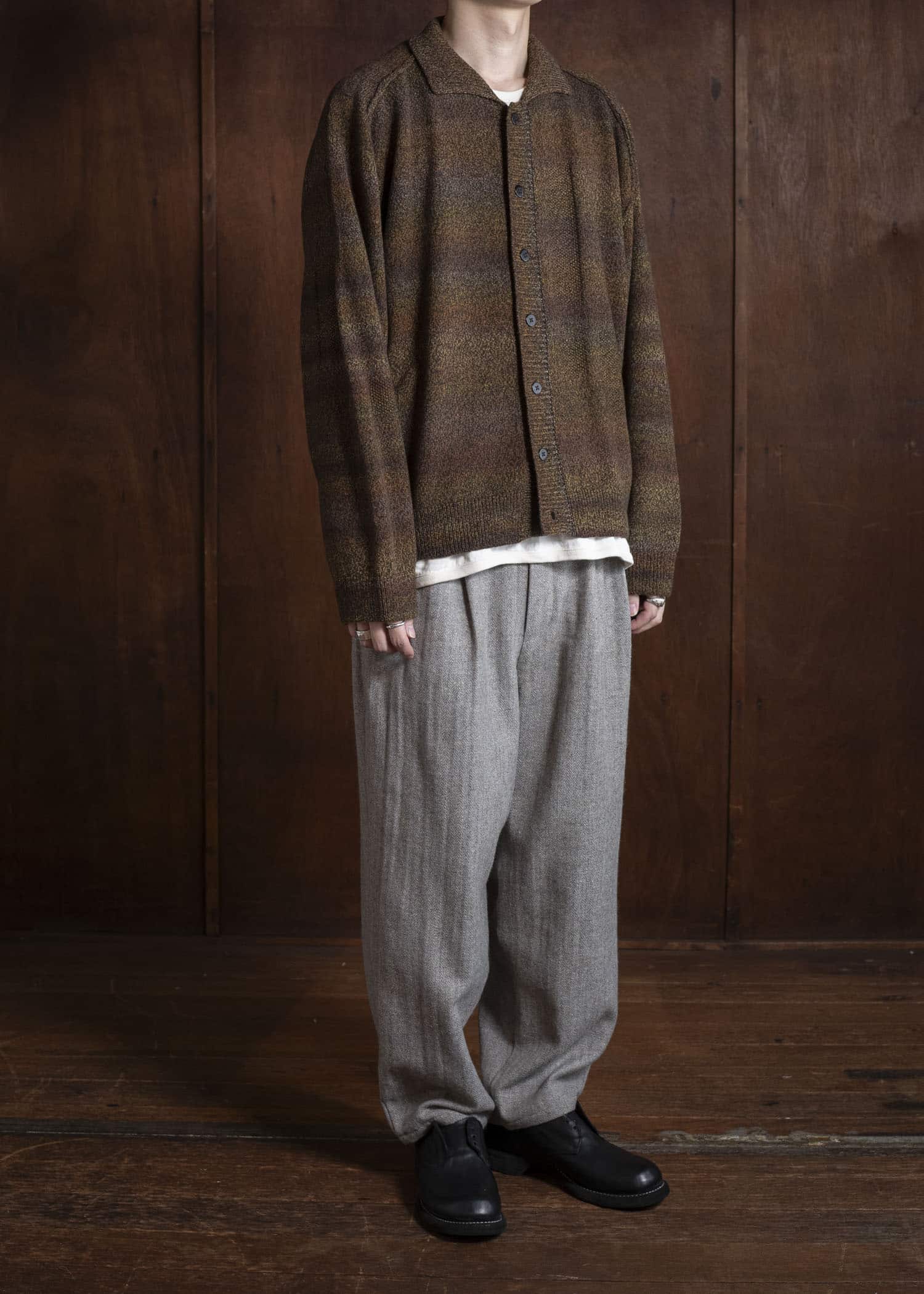 amachi. Gradation TOR Cardigan AY17K-4081 Red Brown