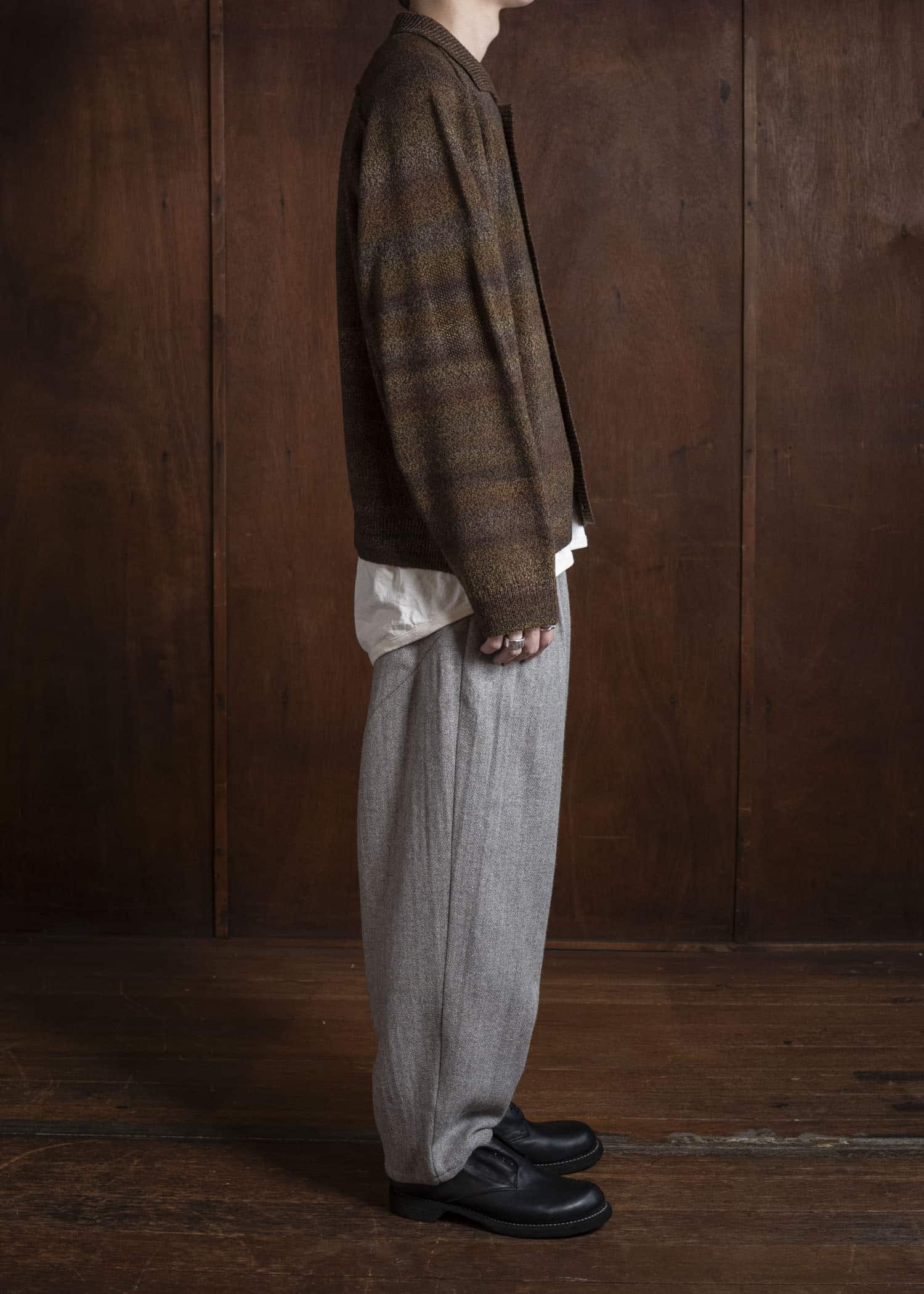 amachi. Gradation TOR Cardigan AY17K-4081 Red Brown