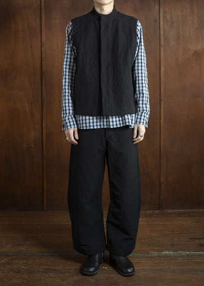 unkruid Cycling Vest black french suiting cloth