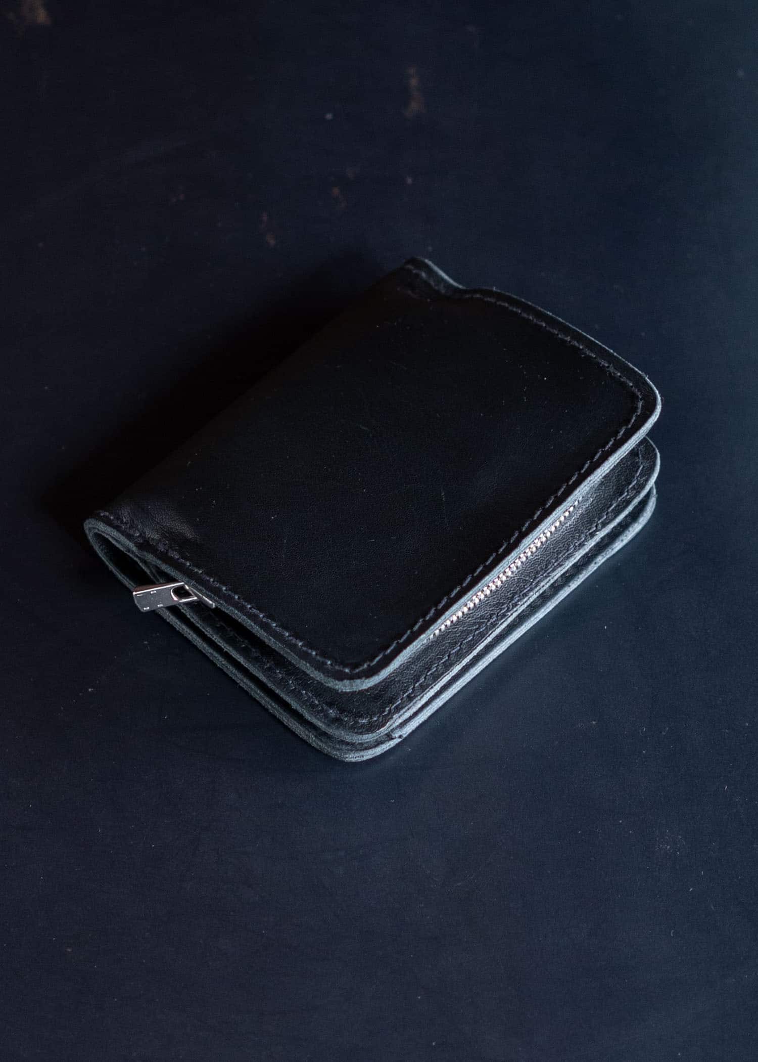 GUIDI C8 ZIPPED WALLET / BLKT BLKT