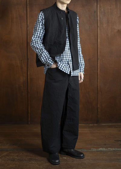 unkruid Cycling Vest black french suiting cloth