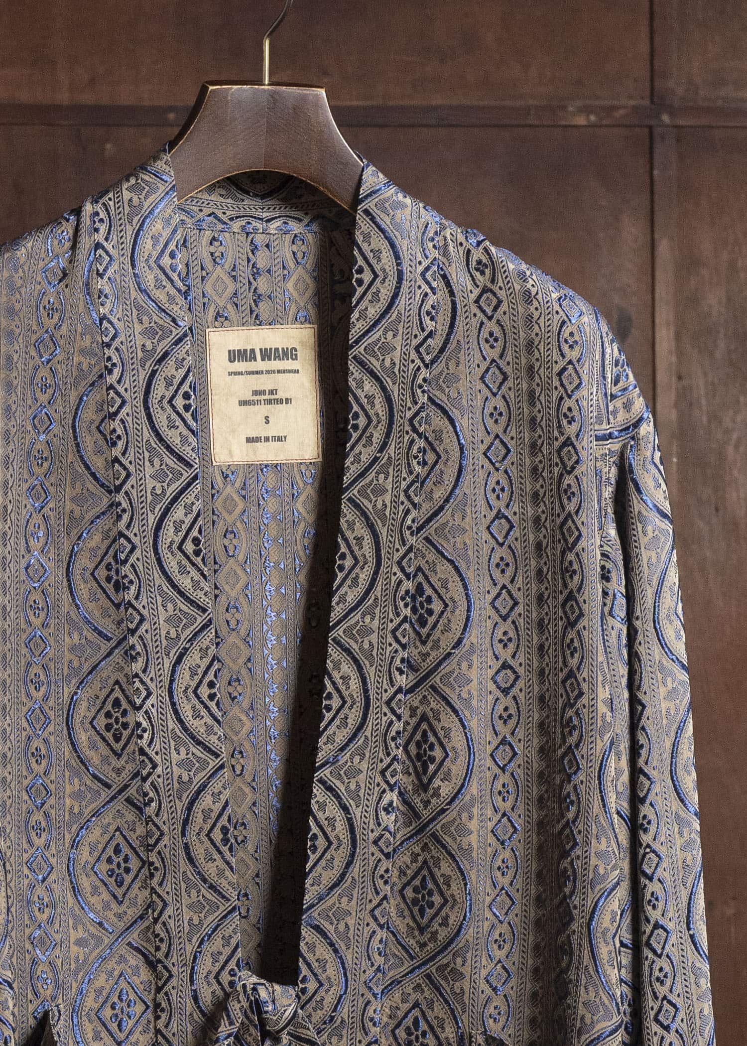 UMA WANG S6/M/UM6511 JUNO JKT uw032 - blue/tan