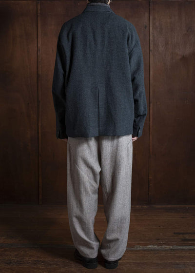 amachi. Elavation Jacket - AD[ Silver button ] AY17J-2095-AD Dark Blue Green