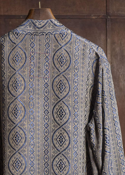 UMA WANG S6/M/UM6511 JUNO JKT uw032 - blue/tan