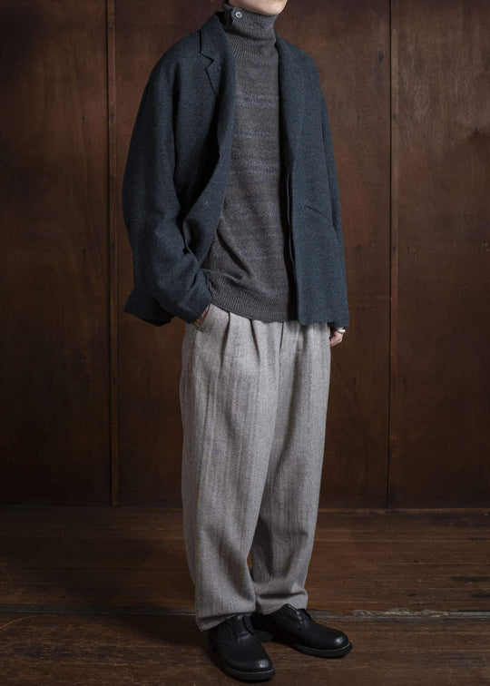 amachi. Elavation Jacket - AD[ Silver button ] AY17J-2095-AD Dark Blue Green