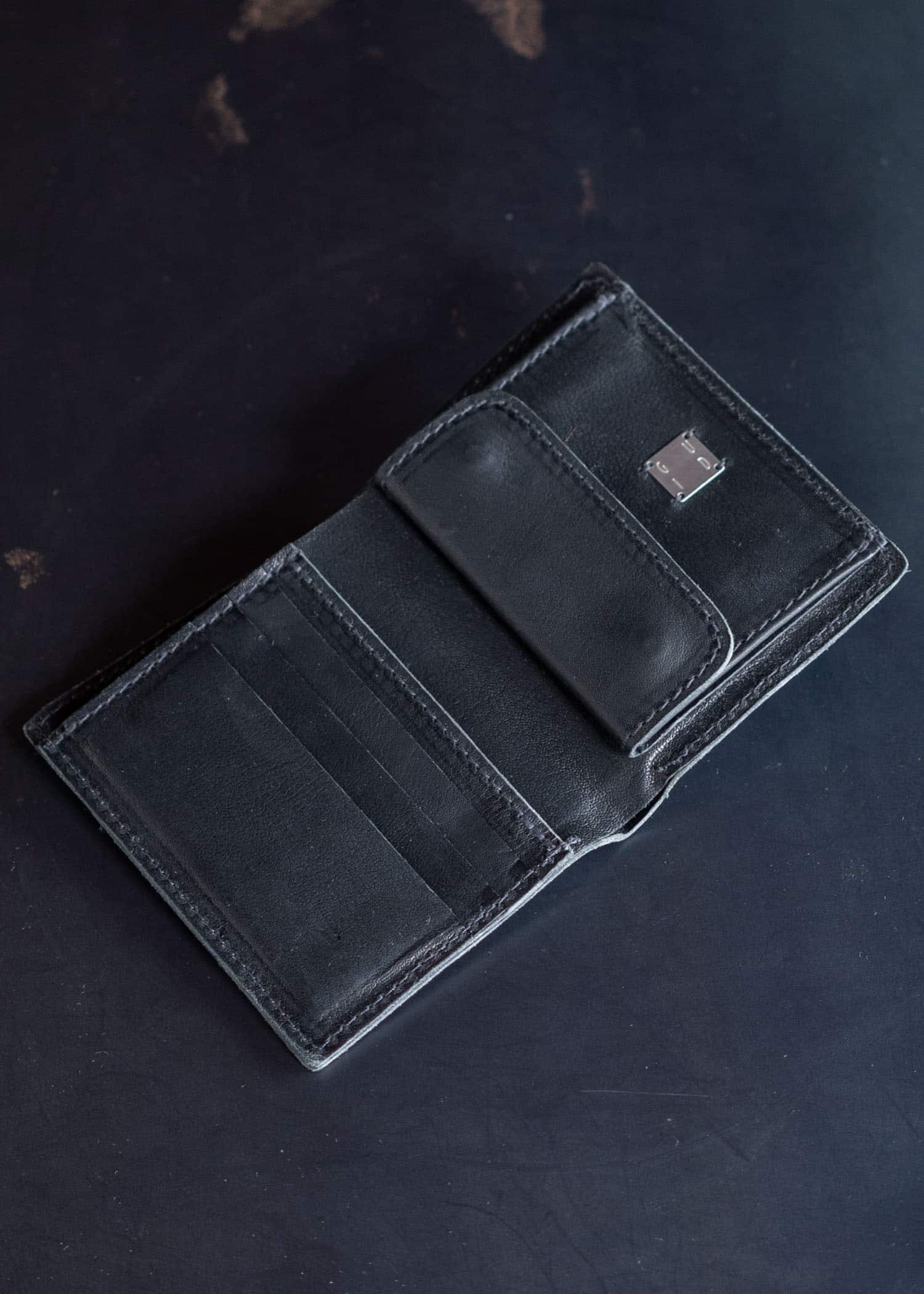 GUIDI PT3 / LEATHER WALLET / BLKT