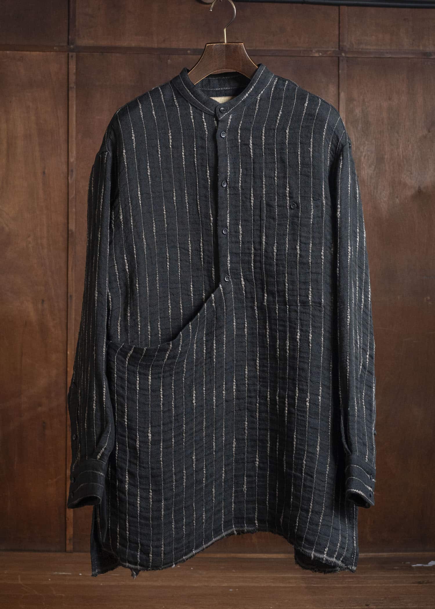 UMA WANG S6/M/UM1511 TAPESTRY TOP uw092 - black/tan