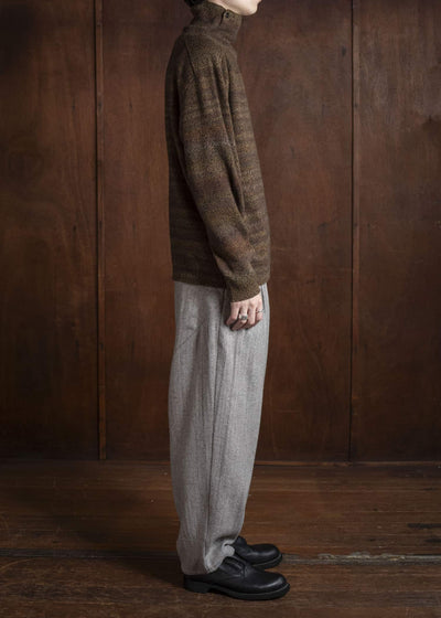 amachi. Gradation High Neck Knit AY17K-4077 Red Brown