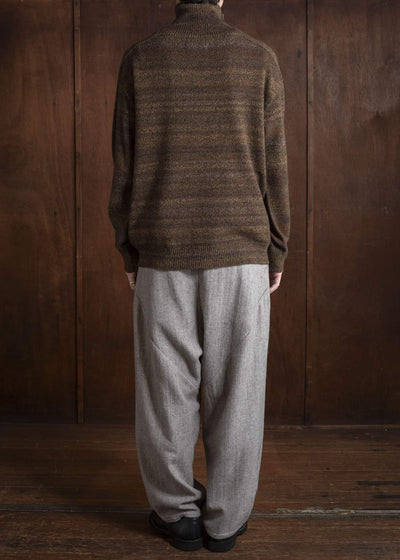 amachi. Gradation High Neck Knit AY17K-4077 Red Brown