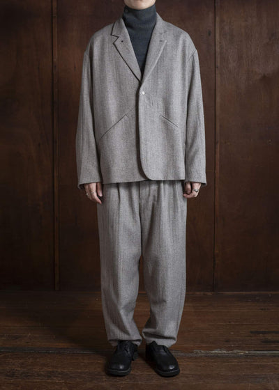 amachi. Elavation Jacket - HT[ Silver button ] AY17J-2095-HT Natural Brown