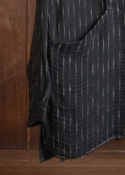 UMA WANG S6/M/UM1511 TAPESTRY TOP uw092 - black/tan