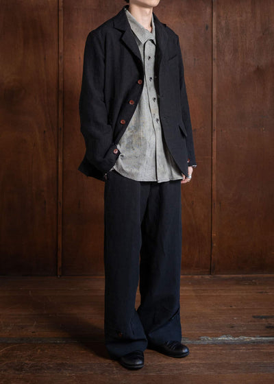 Peng Tai PTS24M07-1 HEM-ADJUSTABLE TROUSERS BLACK INK