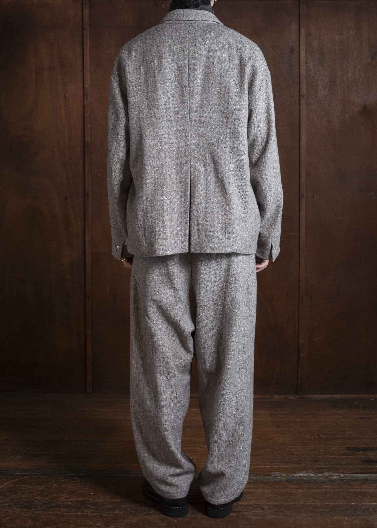 amachi. Elavation Jacket - HT[ Silver button ] AY17J-2095-HT Natural Brown