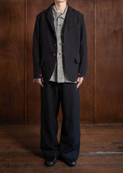 Peng Tai PTS24M07-1 HEM-ADJUSTABLE TROUSERS BLACK INK