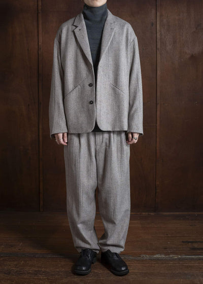 amachi. Elavation Jacket - HT[ Silver button ] AY17J-2095-HT Natural Brown