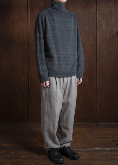 amachi. Gradation High Neck Knit AY17K-4077 Blue Green