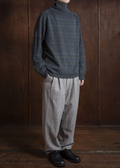 amachi. Gradation High Neck Knit AY17K-4077 Blue Green