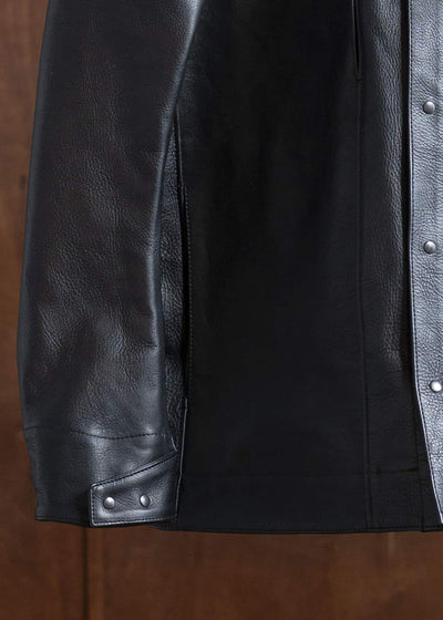 OPPOSE DUALITY 6 Pocket Panel Leather Work JKT OD1001JKT-25SS Black